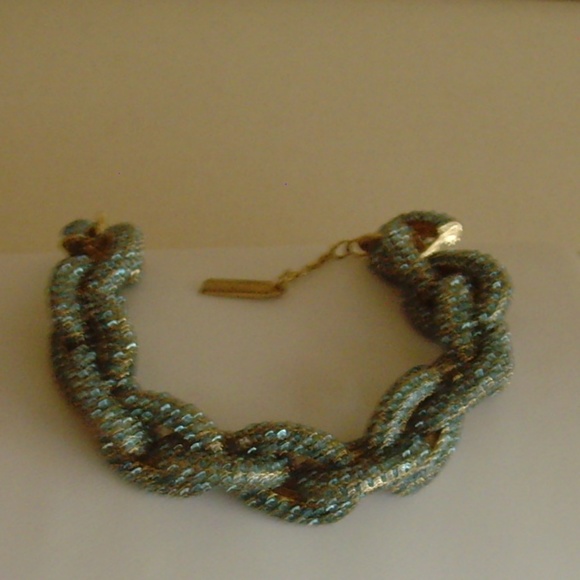 BaubleBar Blue Rhinestone Link Chain Bracelet NEW! - Picture 13 of 15